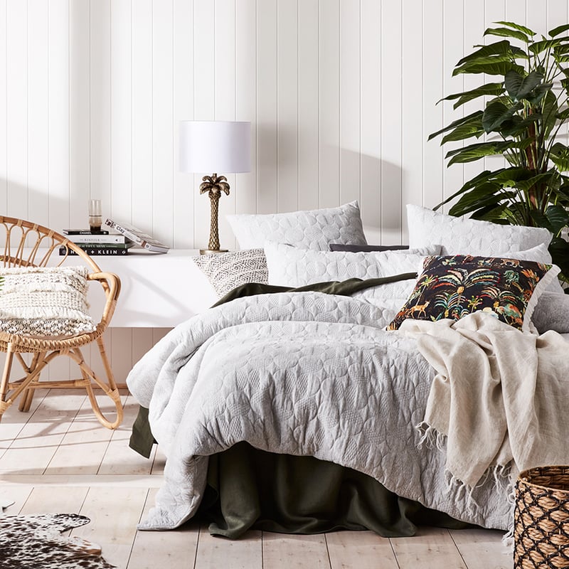 Seoul Jersey Grey Marle Quilt Cover Separates