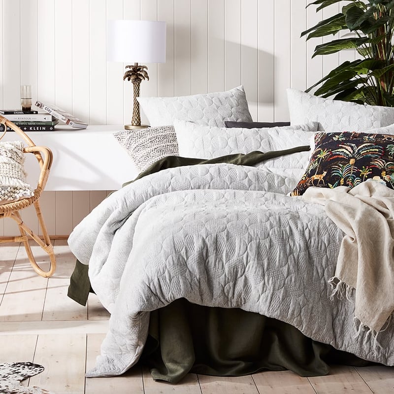 Seoul Jersey Grey Marle Quilt Cover Separates