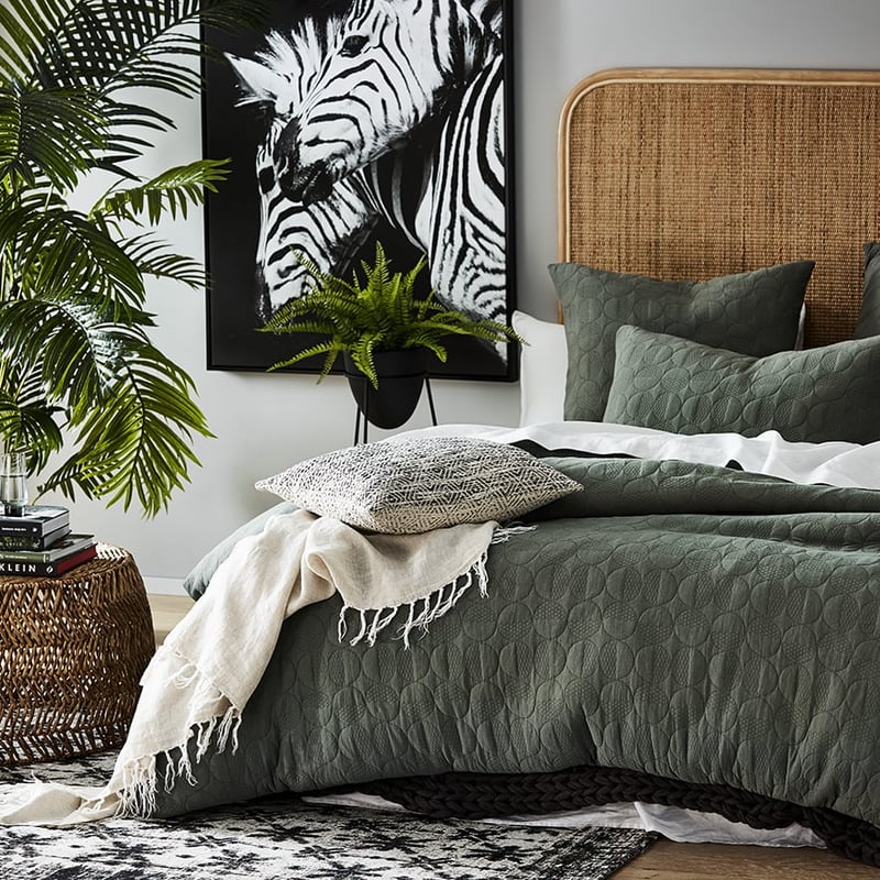 Seoul Jersey Olive Quilt Cover Separates