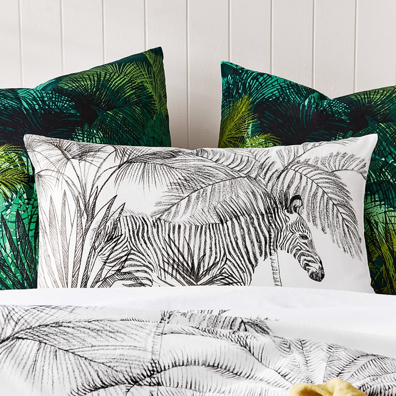 Kalifa Charcoal Quilt Cover Set + Separates