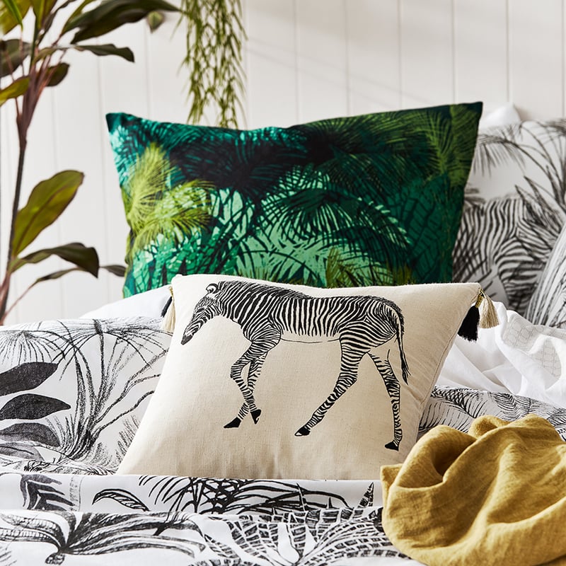 Kalifa Charcoal Quilt Cover Set + Separates