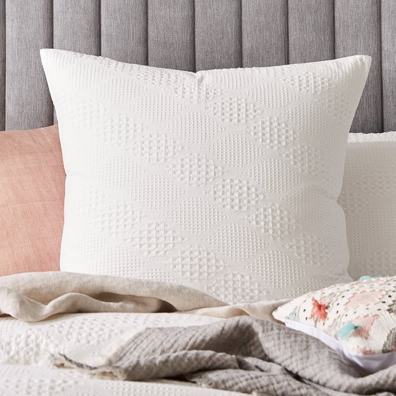 Capri Waffle White Quilt Cover Set + Separates