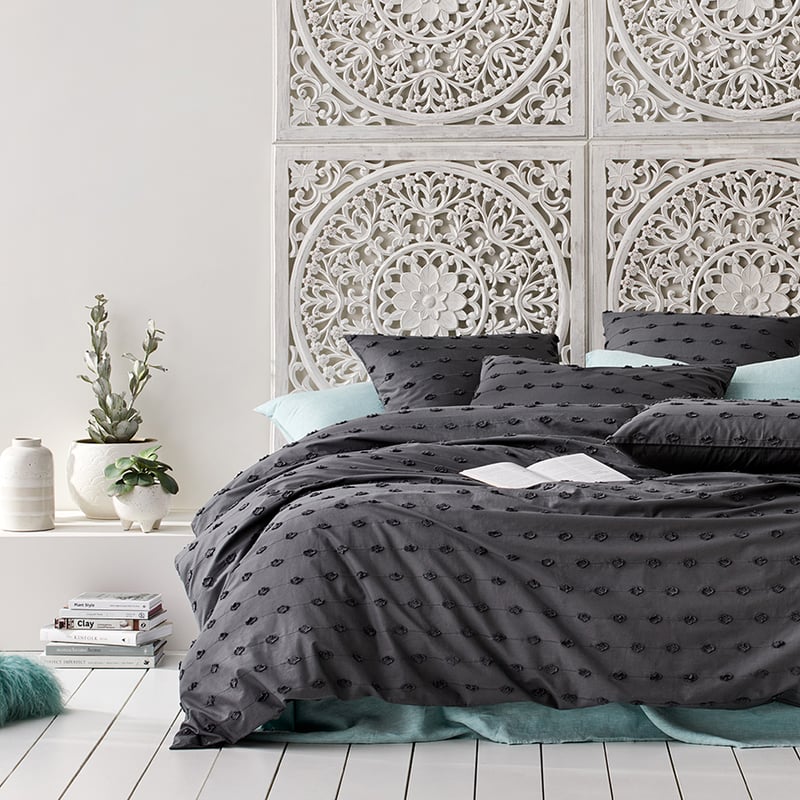 Sahara Coal Quilt Cover Set + Separates