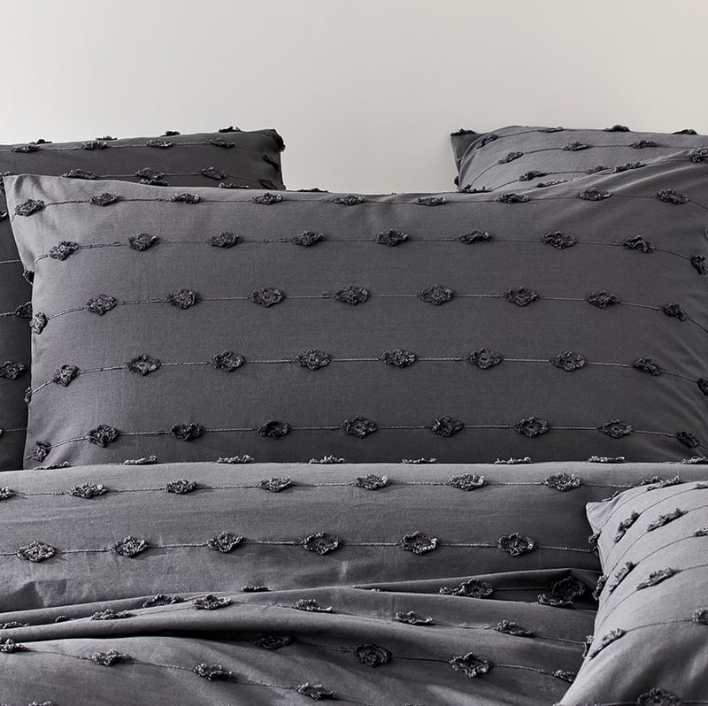 Sahara Coal Quilt Cover Set + Separates