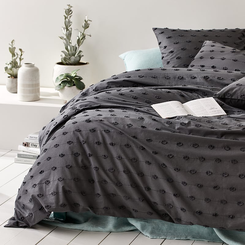 Sahara Coal Quilt Cover Set + Separates