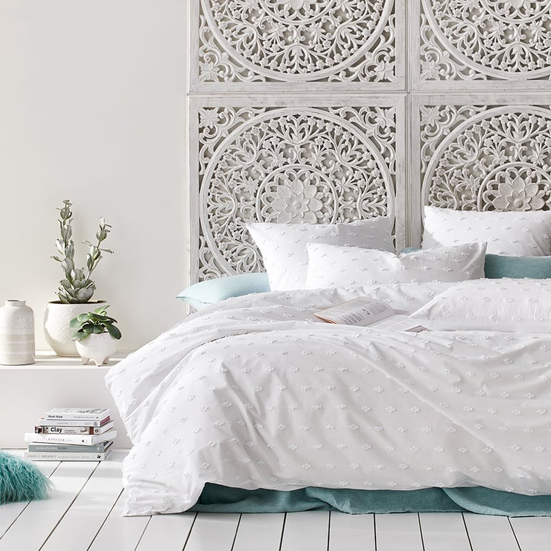 Sahara White Quilt Cover Set + Separates