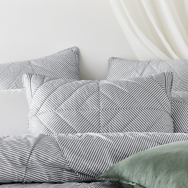 Sampson Blue Quilted Quilt Cover Separates