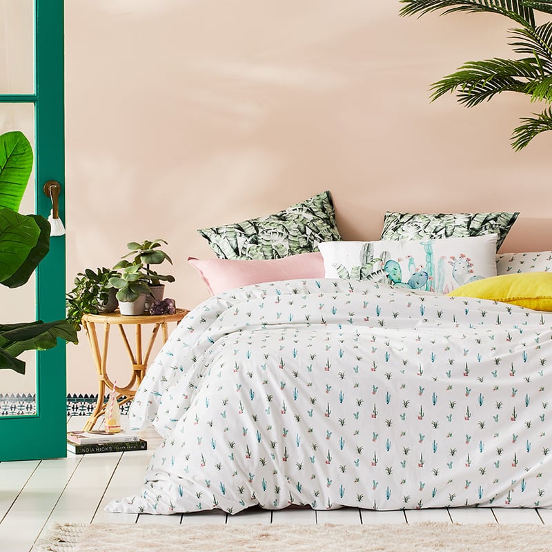 Cacti White Quilt Cover Set + Separates