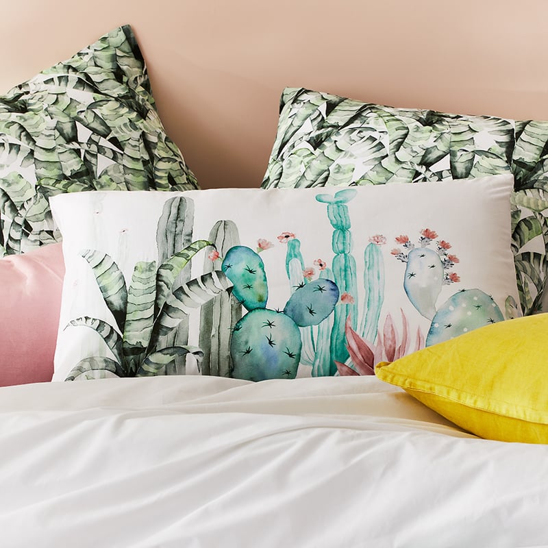 Cacti White Quilt Cover Set + Separates