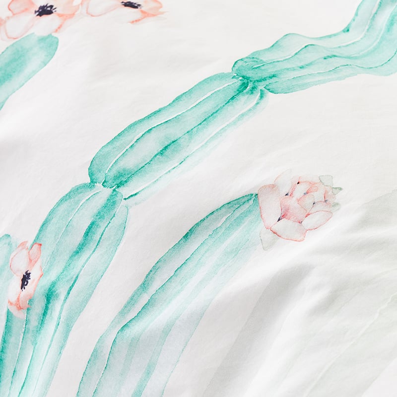 Cacti White Quilt Cover Set + Separates