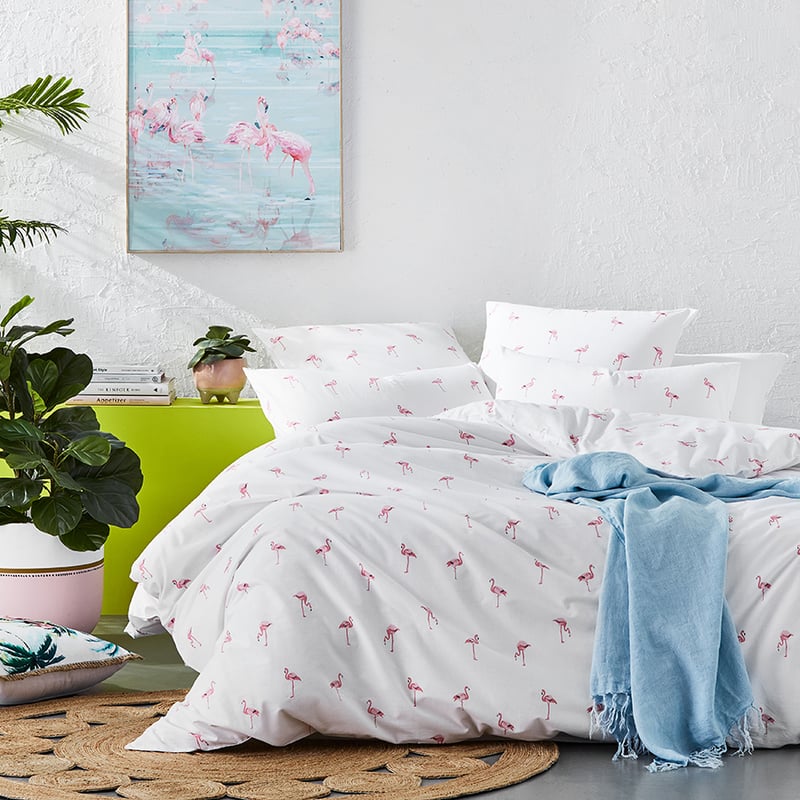 Novelty Flamingo Quilt Cover Set  Separates