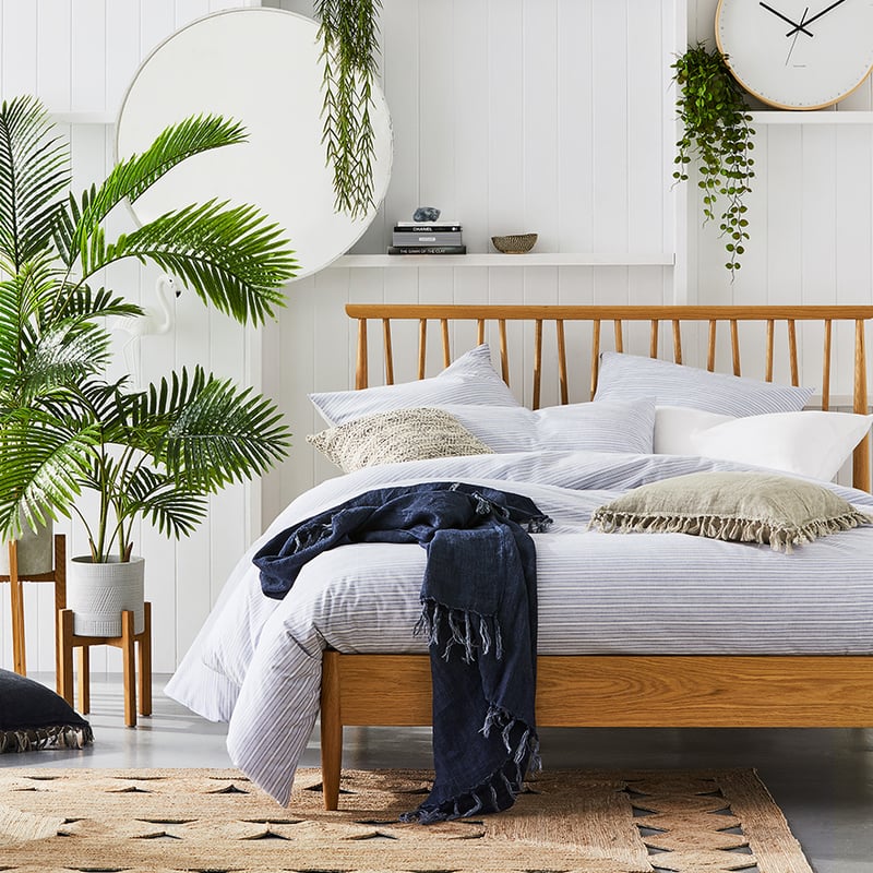 Cronulla Stripe White Quilt Cover Set + Separates