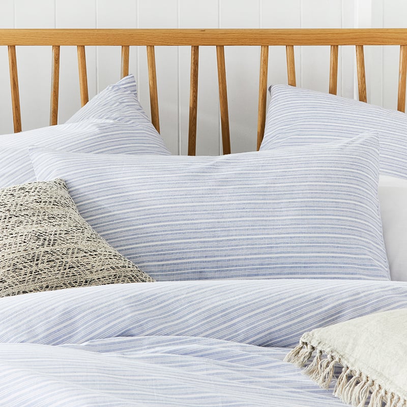 Cronulla Stripe White Quilt Cover Set + Separates