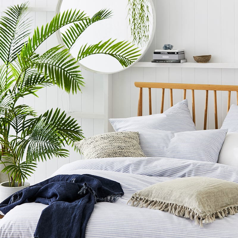 Cronulla Stripe White Quilt Cover Set + Separates
