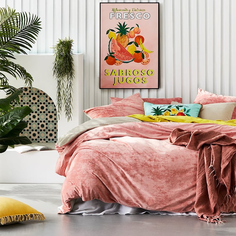 Luxe Velvet Blush Quilt Cover Separates