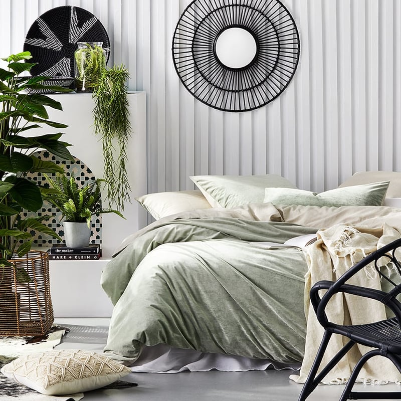 Luxe Velvet Pistacio Quilt Cover Separates