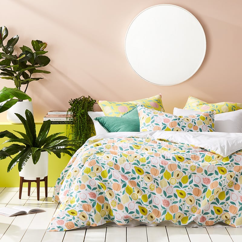 Peachy Keen Lemon Quilt Cover Set + Separates