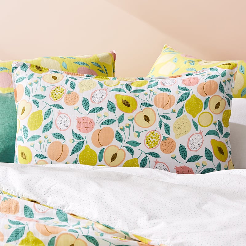 Peachy Keen Lemon Quilt Cover Set + Separates