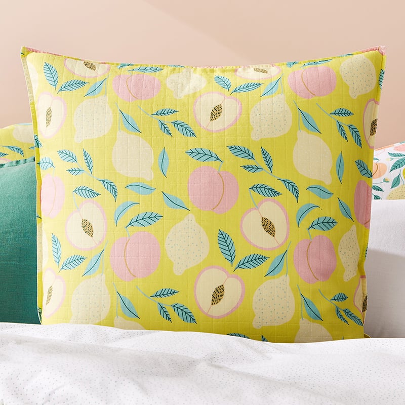 Peachy Keen Lemon Quilt Cover Set + Separates
