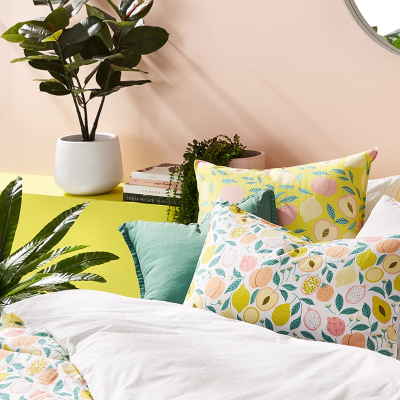Peachy Keen Lemon Quilt Cover Set + Separates