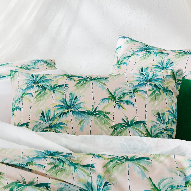 Vintage Palm Pink Quilt Cover Set + Separates