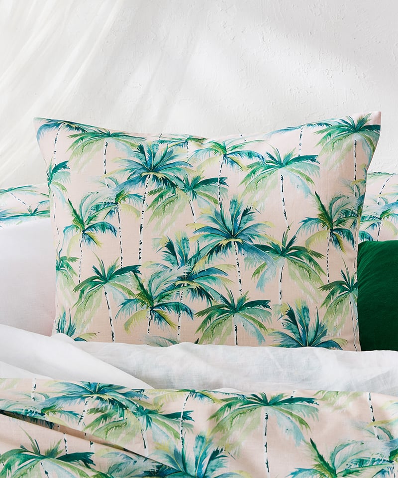 Vintage Palm Pink Quilt Cover Set + Separates