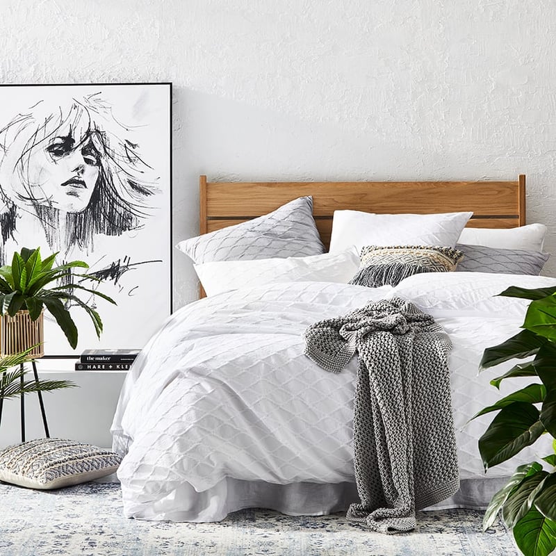 Echo White Quilt Cover Set + Separates