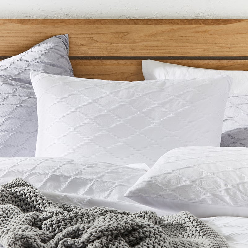 Echo White Quilt Cover Set + Separates