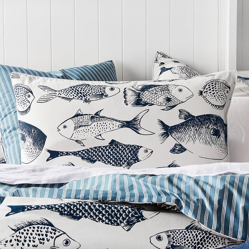 Something Fishy Ink Quilt Cover Set + Separates