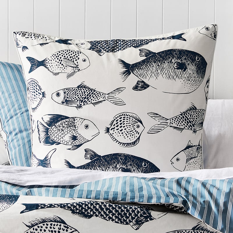 Something Fishy Ink Quilt Cover Set + Separates