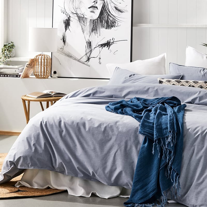 Eco Cotton Denim Quilt Cover Set + Separates