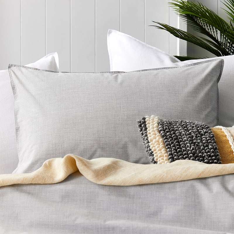 Eco Cotton Grey Quilt Cover Set + Separates
