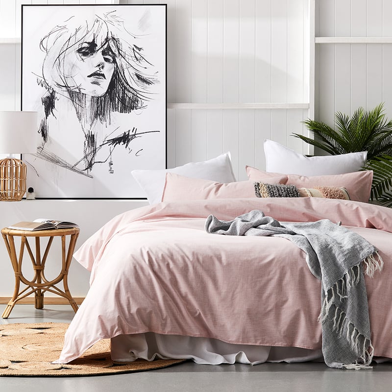 Eco Cotton Pink Quilt Cover Set + Separates