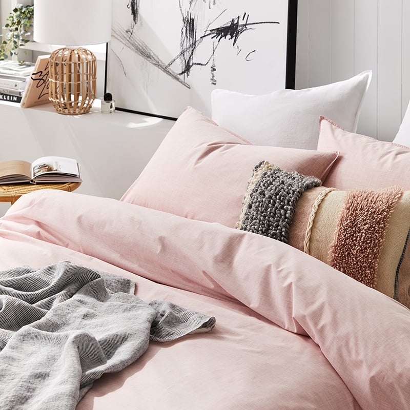 Eco Cotton Pink Quilt Cover Set + Separates