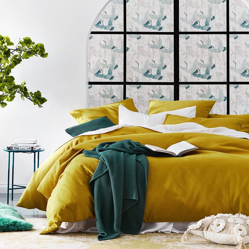 Atlanta Canary Quilt Cover Set + Separates