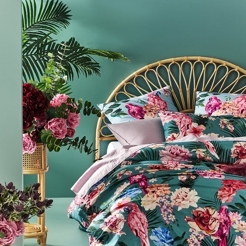 Exotica Teal Quilt Cover Set + Separates