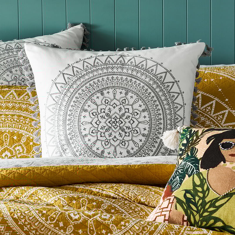 Henna Mustard Quilted Quilt Cover Separates