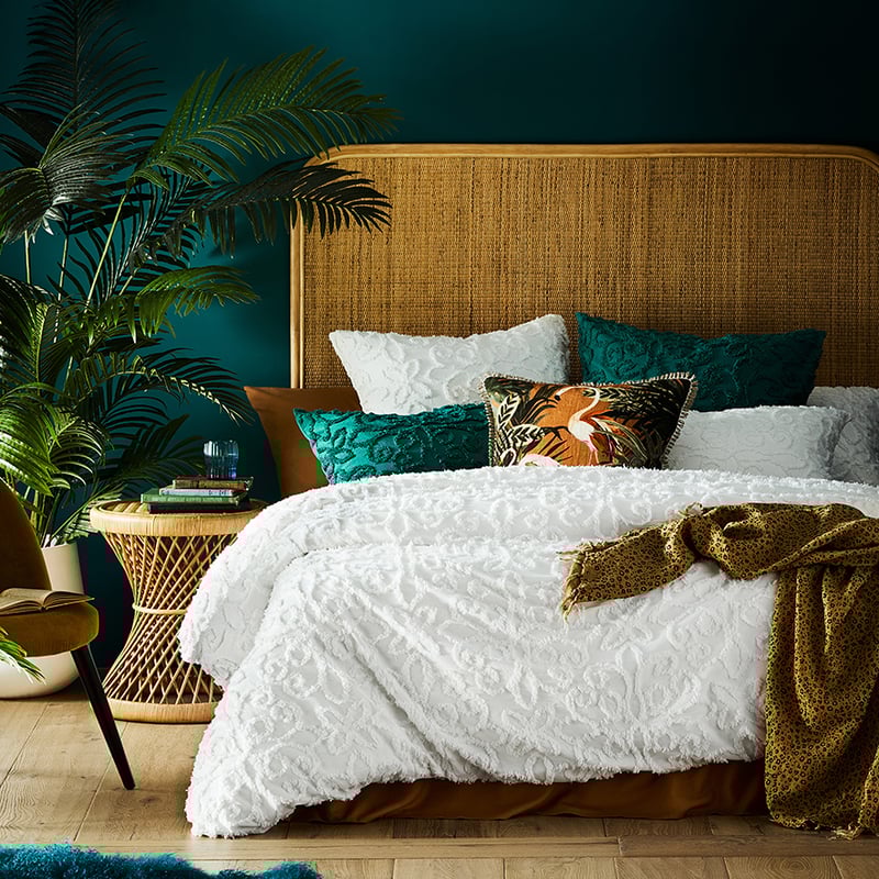 Savannah Chenille Natural Quilt Cover Separates
