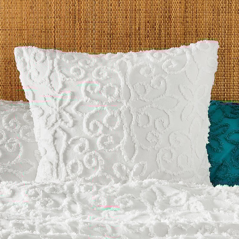 Savannah Chenille Natural Quilt Cover Separates