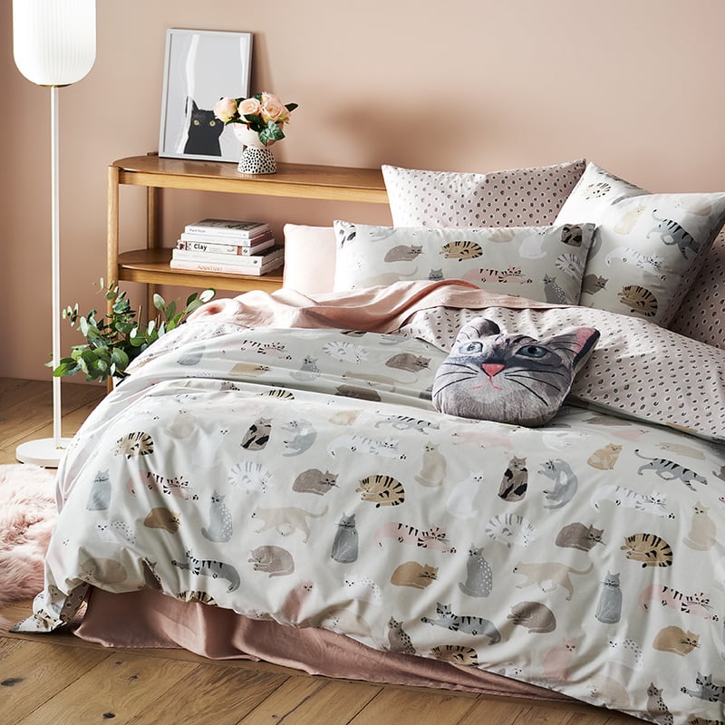 Paws Stone Quilt Cover Set + Separates