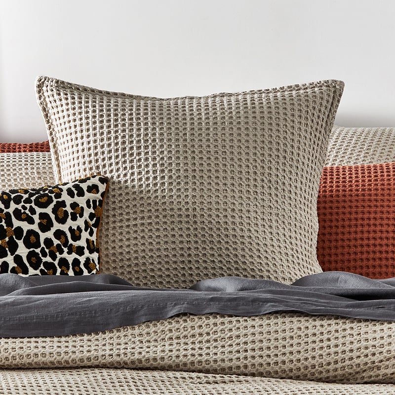 Chunky Waffle Oatmeal Quilt Cover Set + Separates