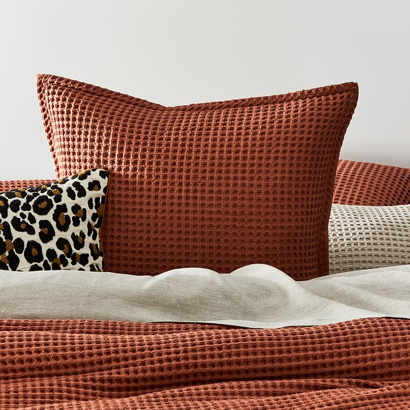 Chunky Waffle Tumeric Quilt Cover Set + Separates