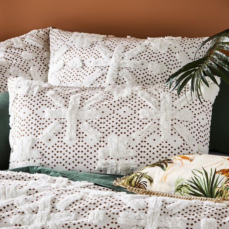 Alira Chenille Natural Quilt Cover Separates