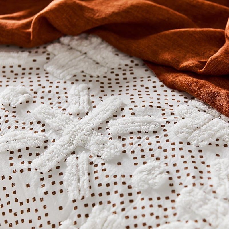 Alira Chenille Natural Quilt Cover Separates