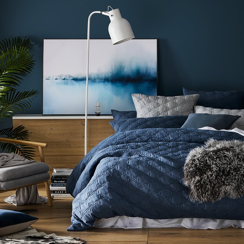 Fargo Quilted Bamboo Cotton Jersey Denim Quilt Cover Separates
