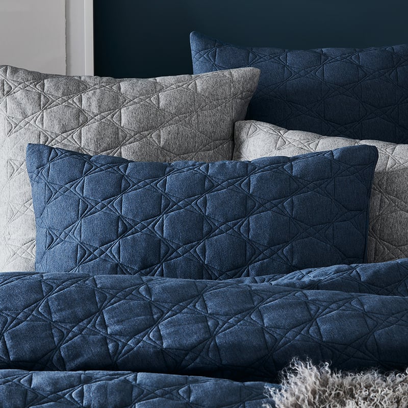 Fargo Quilted Bamboo Cotton Jersey Denim Quilt Cover Separates