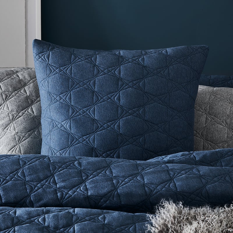Fargo Quilted Bamboo Cotton Jersey Denim Quilt Cover Separates