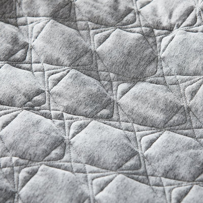 Fargo Quilted Bamboo Cotton Jersey Grey Marle Quilt Cover Separates