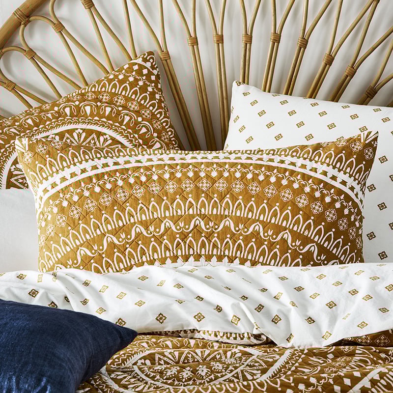Karma Quilted Cinnamon Quilt Cover Separates
