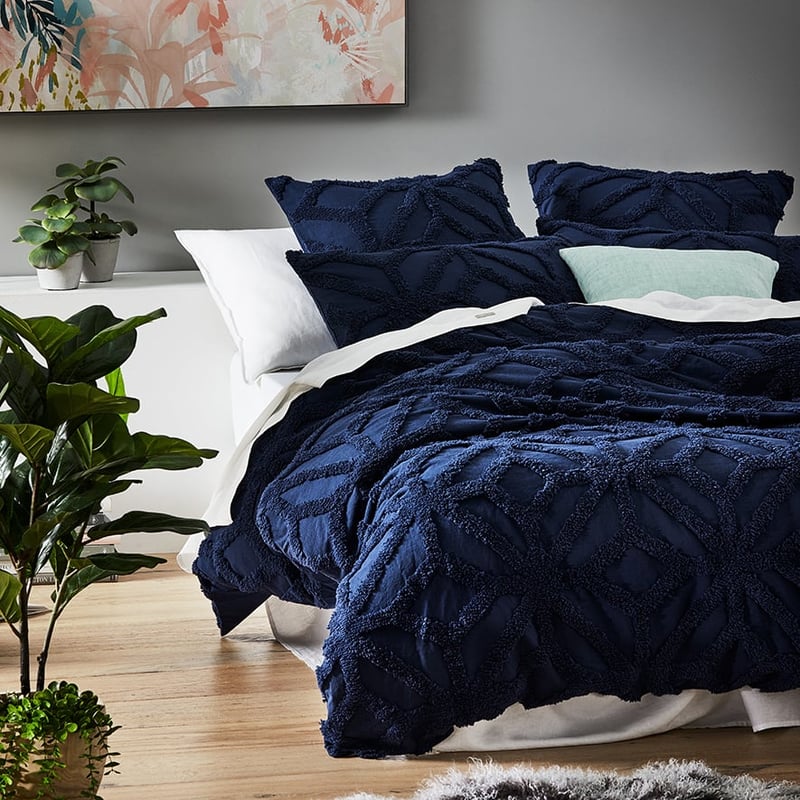 Monaco Chenille Midnight Quilt Cover Separates